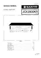 Sanyo JCX-2900-KR - Service Manual